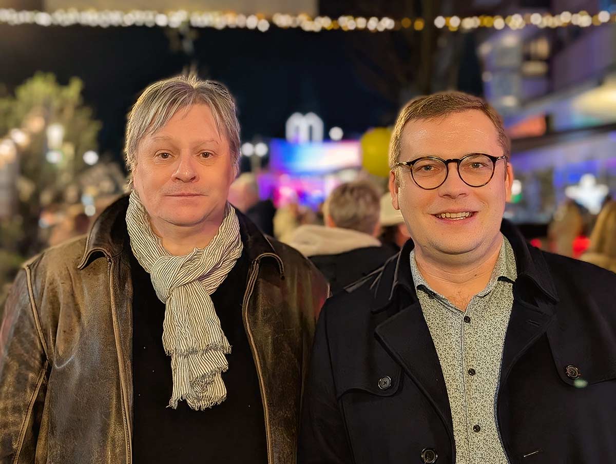 Udo Schucker und Oberbürgermeister Mathias Buschfeld