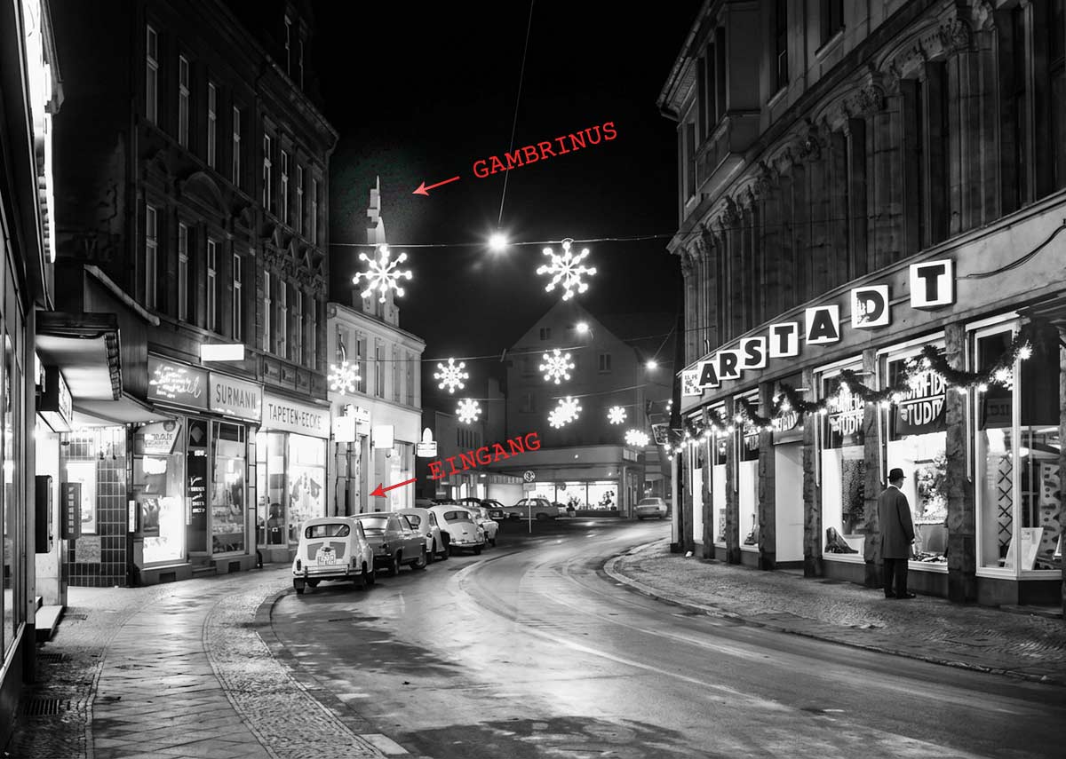 Foto: Günther Schweizer Gambrinus-Keller auf der Bottroper Hochstraße 14. Foto: Günther Schweizer